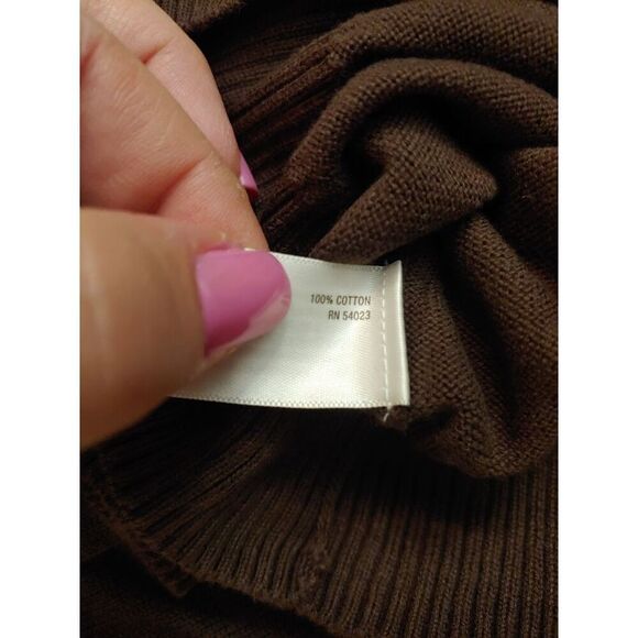 Old Navy Mens Size Small Brown Knit 1/4 Zip Sweater - Picture 3 of 8